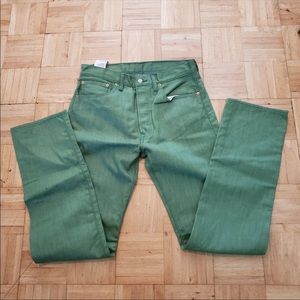Levi’s 501 Green Jeans - 33w 36l